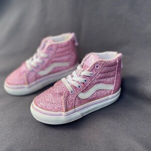 Vans Kids Sparkly Pink High-Tops